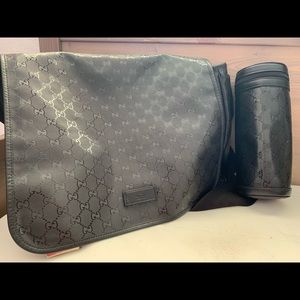 Gucci Diaper/Messenger Bag w/ bottle tote